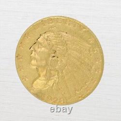 1928 $2.50 Indian Head Quarter Eagle Fine Early Gold Coin US Coin