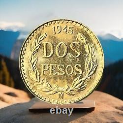 1945 Dos (2) Pesos. 900 Gold Coin Bu #1