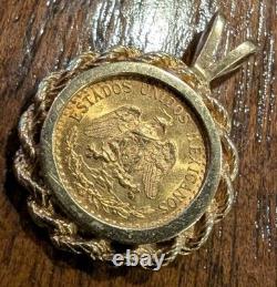1945 Dos Pesos Gold Coin with 14K Gold Bezel 1945 Dos Pesos Gold Coin with 14K Gold Bezel