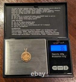 1945 Dos Pesos Gold Coin with 14K Gold Bezel 1945 Dos Pesos Gold Coin with 14K Gold Bezel