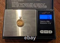 1945 Dos Pesos Gold Coin with 14K Gold Bezel 1945 Dos Pesos Gold Coin with 14K Gold Bezel
