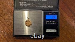 1945 Dos Pesos Gold Coin with 14K Gold Bezel 1945 Dos Pesos Gold Coin with 14K Gold Bezel