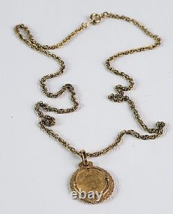 1945 Estados Unidos Mexicanos Dos Pesos Eagle Gold Coin Pendant Necklace