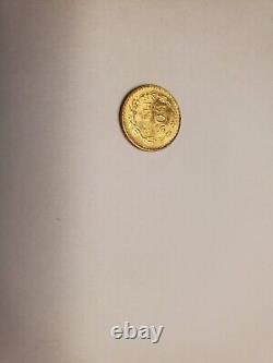 1945 Mexico Dos Pesos Gold Coin. 0482 AGW. 900 Fine Gold