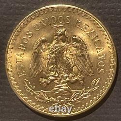 1947 MEXICO 50 PESOS GOLD COIN 1.2056 TROY OUNCES 0.90 Fine CHOICE GEM BU 08318