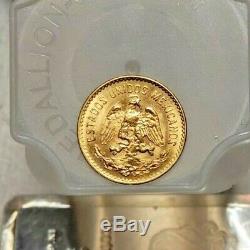 1955 Cinco Mexican Gold Pesos 1/4 oz..999 Fine Beautiful Coin/ Lettered Edge