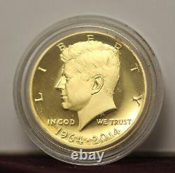 1964-2014 (50th Anniversary) KENNEDY Half Dollar 3/4 oz. 9999 Fine Gold Coin