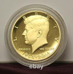 1964-2014 (50th Anniversary) KENNEDY Half Dollar 3/4 oz. 9999 Fine Gold Coin