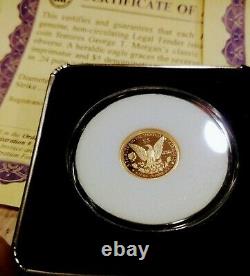 1964 Morgan $5 Coin fine gold UNC COA 16 MM COOK ISLAND
