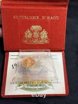 1973 Haiti 100 Gourdes Gold Coin. 900 Fine With Original Certificate & Pack 1973 Haiti 100 Gourdes Gold Coin. 900 Fine With Original Certificate & Pack