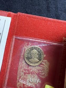 1973 Haiti 100 Gourdes Gold Coin. 900 Fine With Original Certificate & Pack 1973 Haiti 100 Gourdes Gold Coin. 900 Fine With Original Certificate & Pack