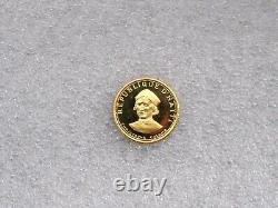 1973 Haiti 100 Gourdes Proof 900 Fine Gold Coin Mintage of Only 915