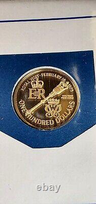 1975 Bermuda Proof Gold Coin $100 RARE Original Packaging. 900 Fine 0.2034