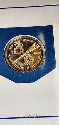1975 Bermuda Proof Gold Coin $100 RARE Original Packaging. 900 Fine 0.2034