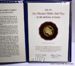 1975 One Hundred Balboa Gold Coin Of The Republic Of Panama 8.16 Grams Fine Gold