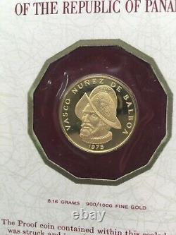 1975 Panama 100 Balboa Proof Coin 8.16 grams 900/1000 FINE GOLD