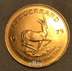 1975 SOUTH AFRICA 1oz SOLID FINE GOLD FULL KRUGERRAND COIN
