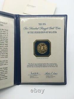 1976 Malaysia 200 Ringgit GOLD Proof withCachet 7.30 grams 900/1000 FINE GOLD