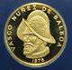 1976 Panama Gold 100 Balboa Proof Coin. 900 Fine, Franklin Mint, Orig Cache