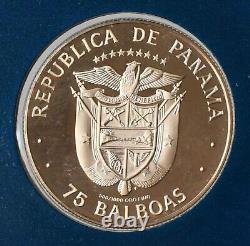 1978 Republic of Panama 75 Balboas. 500 Fine Proof Gold Coin in Original Folder