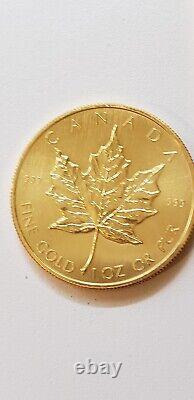 1979 Canada Maple Leaf. 999 1 T. Ounce Pure FINE Gold Coin $50 Dollars BU
