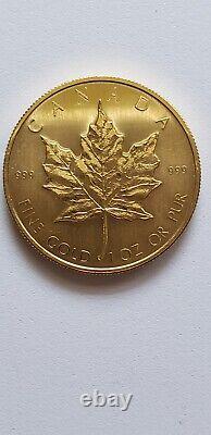 1979 Canada Maple Leaf. 999 1 T. Ounce Pure FINE Gold Coin $50 Dollars BU