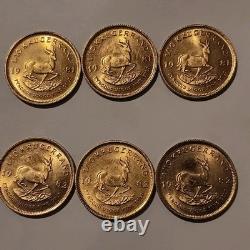 1981 & 1982 1/10 oz Fine Gold Krugerrand South African Gold Coin