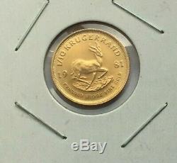 1981 Krugerrand South African 1/10 Oz Fine Gold Coin