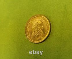 1981 South Africa (1/10 oz) Gold Krugerrand Coin BU 1981 Brilliant Fine Gold