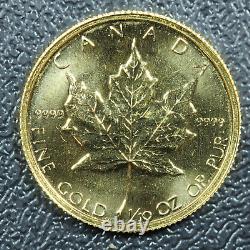 1982 1/10 oz Canadian Maple Leaf. 9999 Fine Gold Coin (#3)