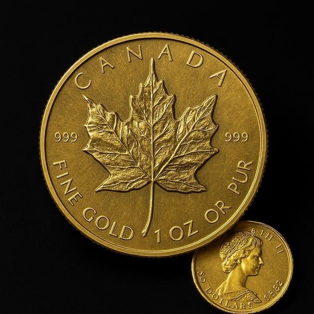 1982 Canadian Gold Maple Leaf $50 Coin 1 Oz. 999 Fine Gold