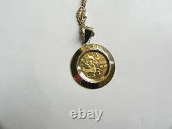 1982 Chinese GOLD PANDA Coin 1/10TH OZ withGOLD Bezel & 14K GOLD CHAIN