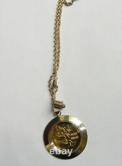 1982 Chinese GOLD PANDA Coin 1/10TH OZ withGOLD Bezel & 14K GOLD CHAIN