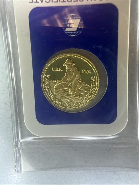1983 1/10th Oz 9999 Fine Gold Engelhard Prospector Bar