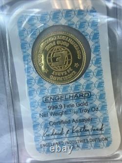 1983 1/10th oz 9999 Fine Gold Engelhard Prospector Bar