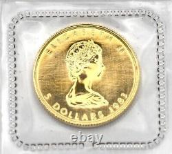 1983 $5 Canada Maple Leaf 1/10 Oz. 9999 Fine Gold Coin Rcm Blister Bu Unc