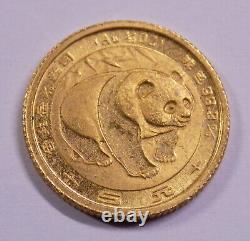 1983 5 China Panda 1/20 oz fine gold coin light abrasions and scratch