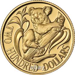 1983 Australia $200 Gold Coin Proof Koala 0.916 Fine 10 Grams OGP COA