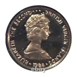 1984 $25 Dollar Proof Gold Coin British Virgin Islands 1.5 g. Fine Gold