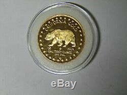 1984 California Gold Grizzly Bear 1 oz. 999 Fine Gold Rarities Mint Assay