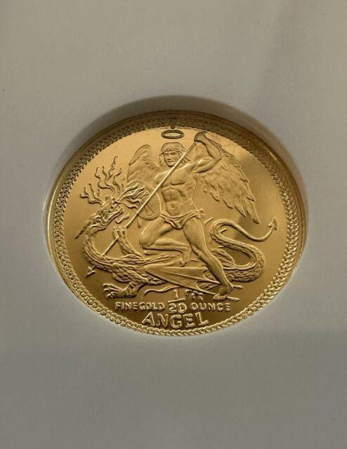 1984 Isle Of Man Gold 1/20oz Angel. Rare! Ngc Pf70 Ultra Cameo. 999 Fine Gold