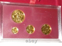 1984 Singapore 4 Coin Fine Gold. 999 Set and Case (1.85 oz.) Read description