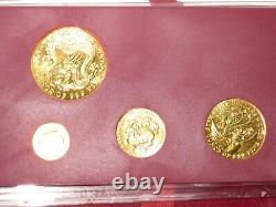 1984 Singapore 4 Coin Fine Gold. 999 Set and Case (1.85 oz.) Read description