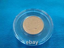 1985 1/10 oz Canada Gold Maple Leaf $5 Coin. 9999 Fine BU Capsule #85ML6