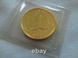1985 1/10 oz Canada Gold Maple Leaf $5 Coin. 9999 Fine BU MINT PLASTIC #85ML30