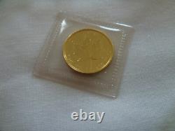 1985 1/10 oz Canada Gold Maple Leaf $5 Coin. 9999 Fine BU MINT PLASTIC #85ML30