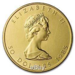 1985 1 oz Canadian Gold Maple Leaf Coin. 9999 Fine Gold BU