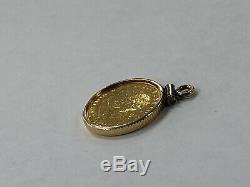 1985 $5 Gold 1/10 OZ Fine Gold 9999 Canadian Coin In 14K Bezel