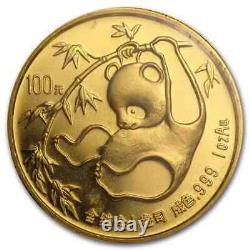 1985 China 1 oz. 999 Fine Gold Plated 100 Yuan Panda Coin BU Sealed In Stock