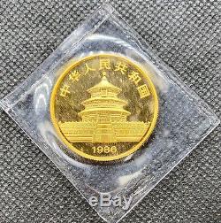 1986 1 Oz Gold China Panda Mint Sealed Gem Bu. 999 Fine Key Date Coin